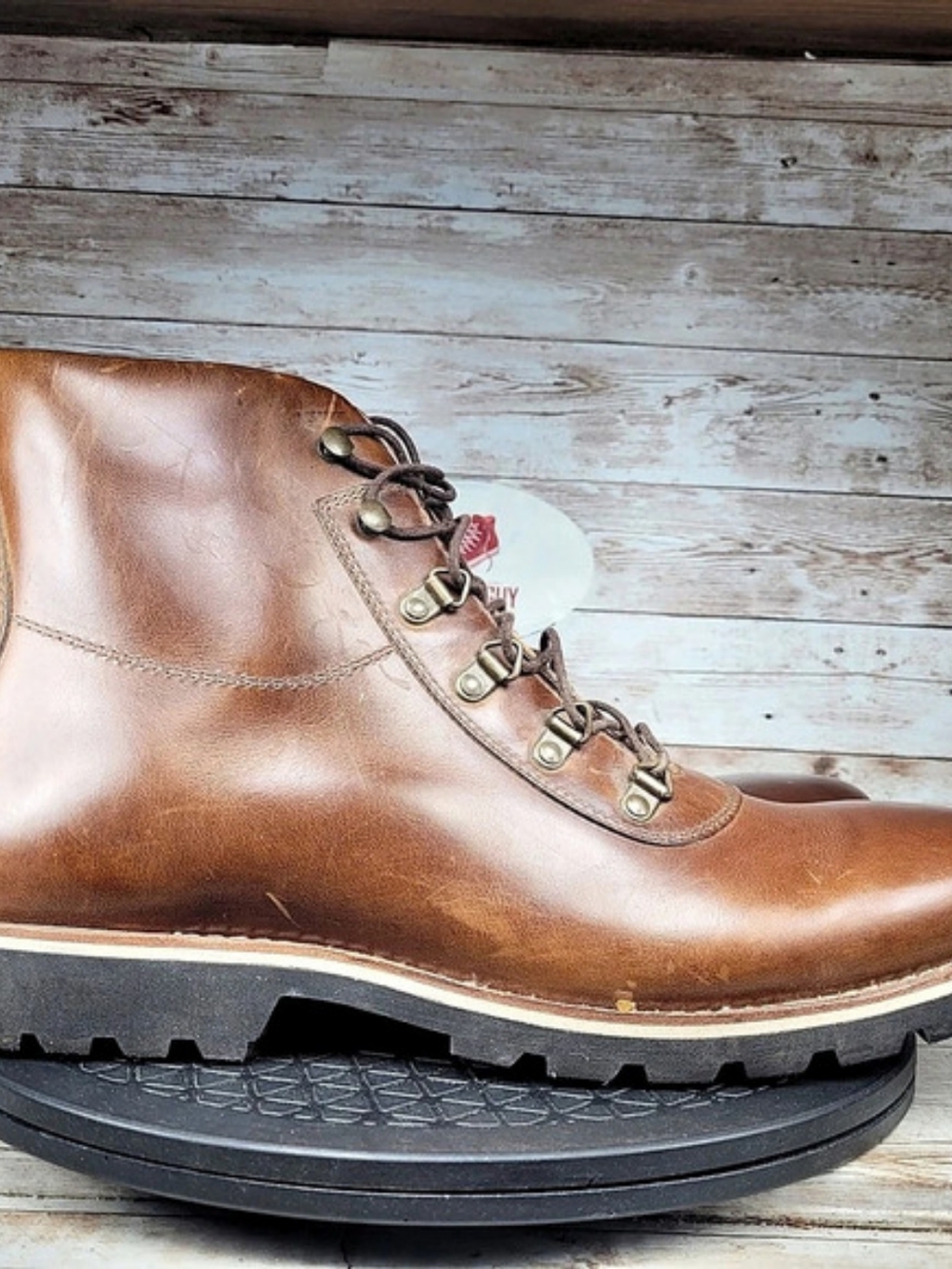 Helm Boots Ryder Boots Mens Size 13(EE) Brown Leather Round Toe Comfort Shoes